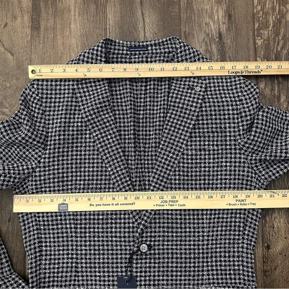 Stafford Classic Fit Sport Coat Blazer Jacket Men’s Size 40R Navy Check - Picture 7 of 15